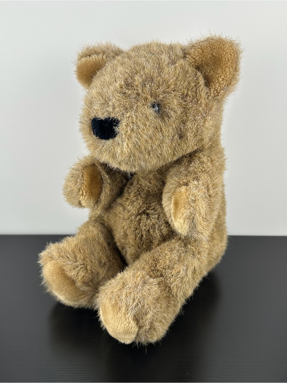 Gund RARE 1982 Vintage Brown Tan Sitting Teddy Bear 10” Plush Stuffed Animal